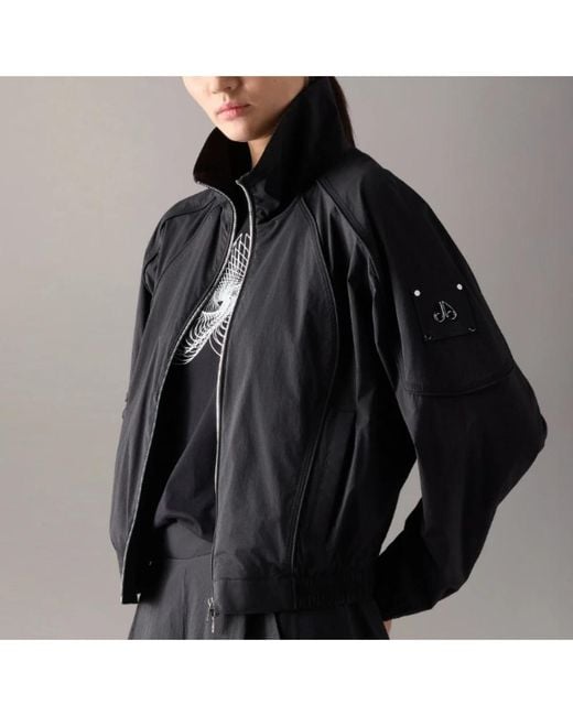 Moose Knuckles Black Bomber Jackets
