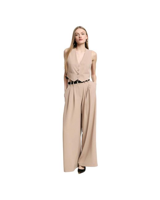 Please Natural Wide Trousers