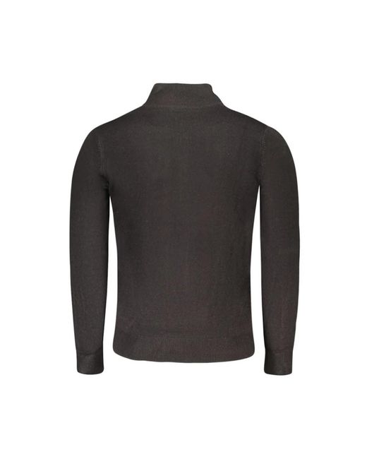North Sails Truien & Vesten ,Zwart ,Nylon Zwarte Nylon Half Zip Sweater in het Black voor heren