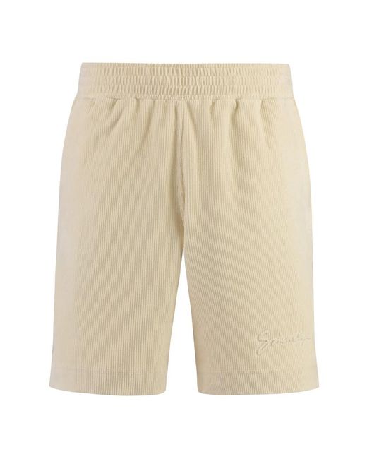 Givenchy Korte Broeken ,Katoen Katoenen Shorts Met Trekkoord En Zakken in het Natural voor heren