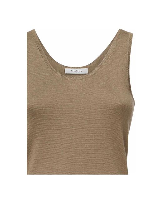 Max Mara Natural Woll-Halterneck-Kleid Haselnussfarbe