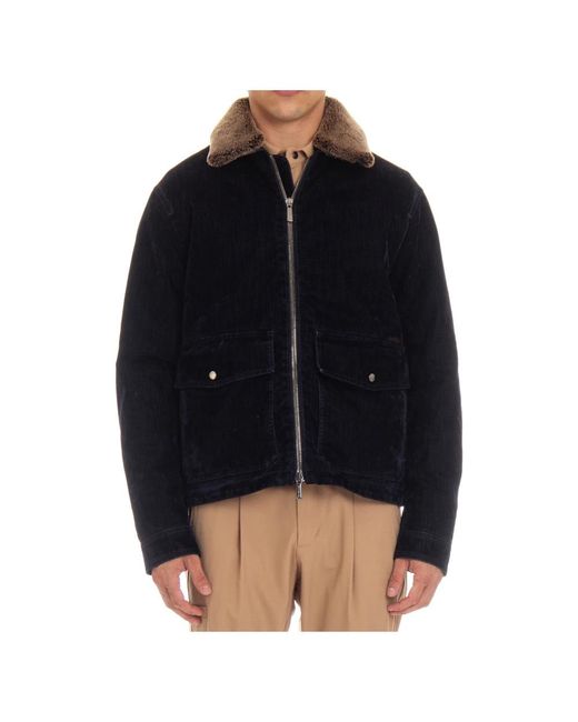 Moorer Black Faux Fur & Shearling Jackets for men