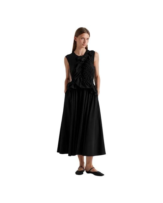 MEIMEIJ Black Midi Dresses