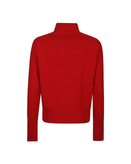 Victoria Beckham Red Gemütlicher turtle neck pullover,stylischer polo neck sweater