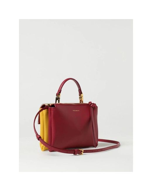 Coccinelle Yellow Raffia Top Handle Tote Tasche