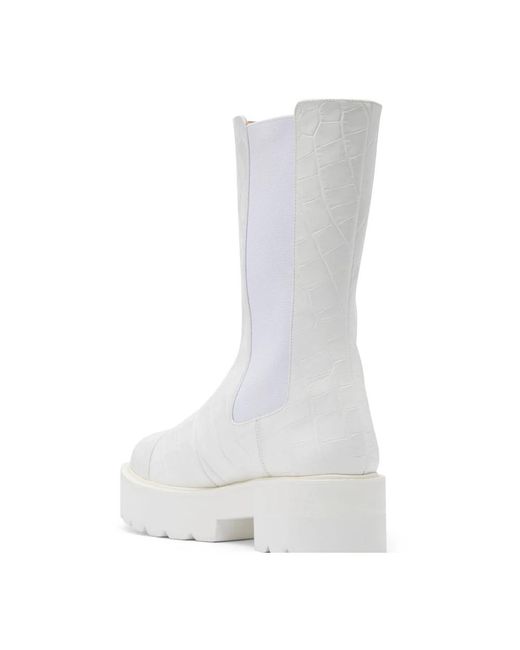 Stuart Weitzman White Presley Ultralift Bootie