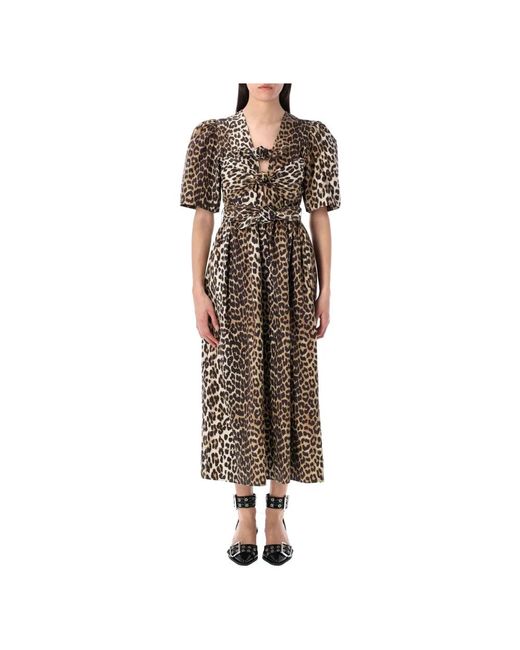 Ganni Maxi Dresses in het Brown