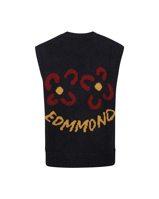 Edmmond Studios Black Sleeveless Knitwear for men