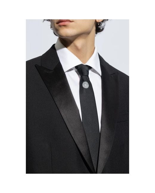 Versace Seidenkrawatte in Black für Herren