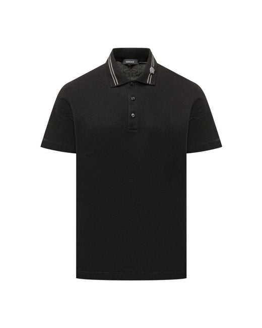 Polo Shirts Versace de hombre de color Black