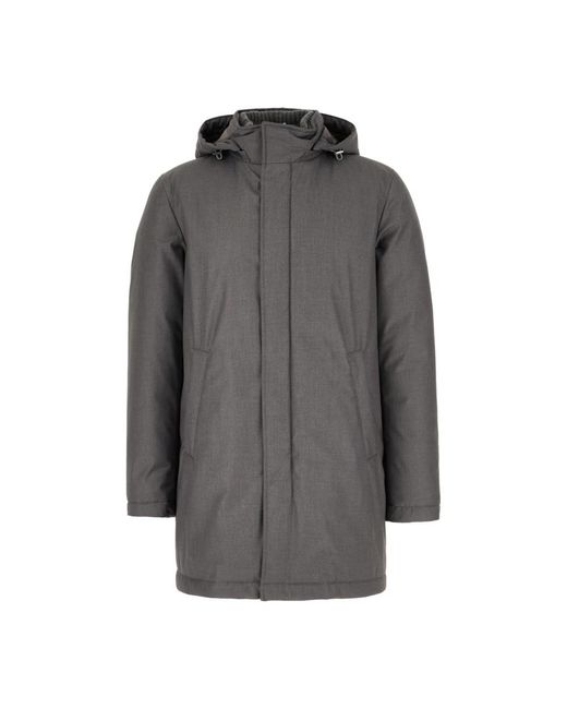 Herno Gray Parkas for men