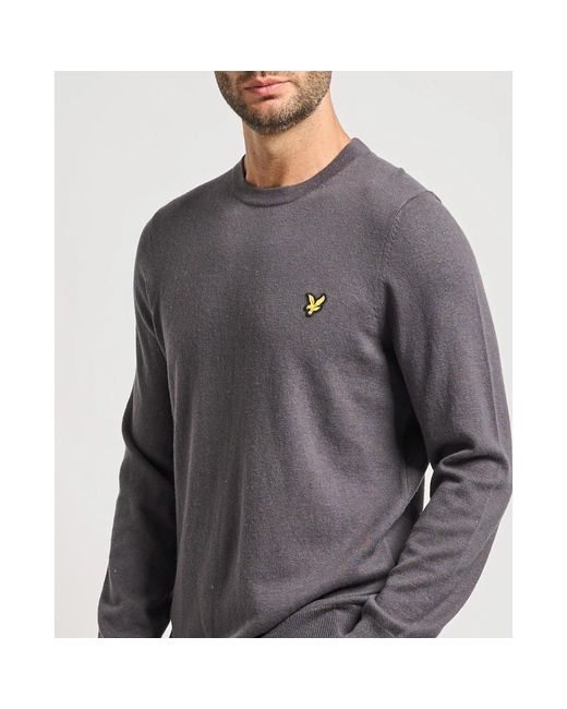 Lyle & Scott Round-Neck Knitwear in het Gray voor heren
