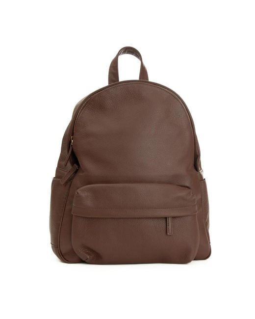 Eleventy Brauner leder rucksack in Brown für Herren
