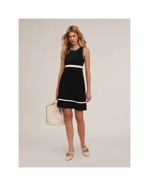 mötivi Black Zweifarbiges Strickkleid