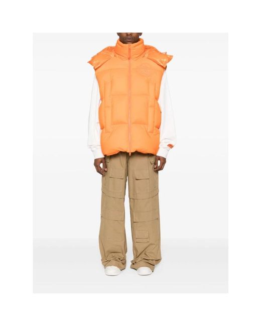 Moncler Jassen ,Oranje ,Apus Down Vest in het Orange voor heren