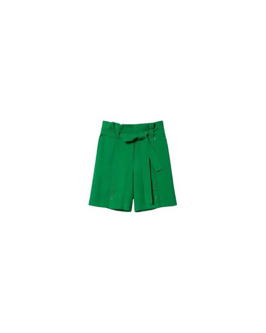 Twin Set Green Short Shorts