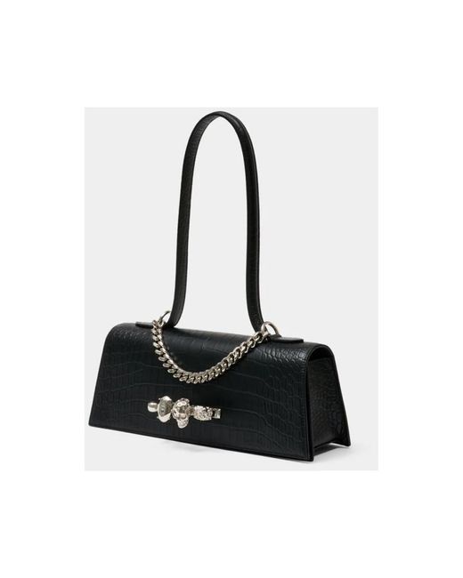 McQueen Black Shoulder Bags