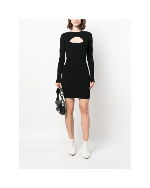 DSquared² Ribgebr1Eide Midi-Jurk in het Black
