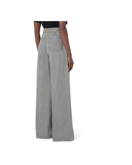 Max Mara Gray Wide Jeans