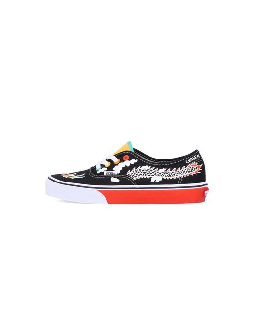 Vans Authentieke Lage Herenschoen (Otw Gallery) Zwart/Multi in het Blue voor heren