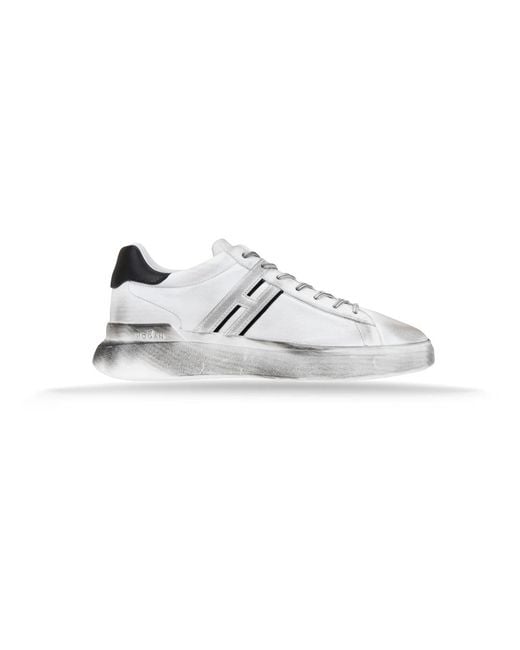 Hogan Leder sneaker mit schnürung in White für Herren