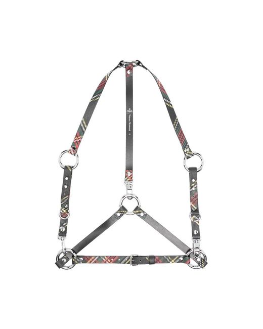 Vivienne Westwood Geruite Patroon Lederwaren Met Metalen Gesp in het White