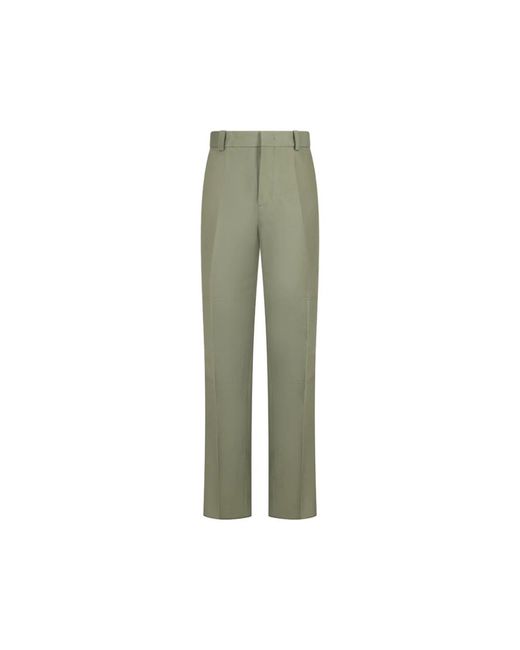 Jil Sander Green Straight Trousers for men