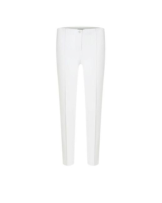 Cambio White Cropped Trousers