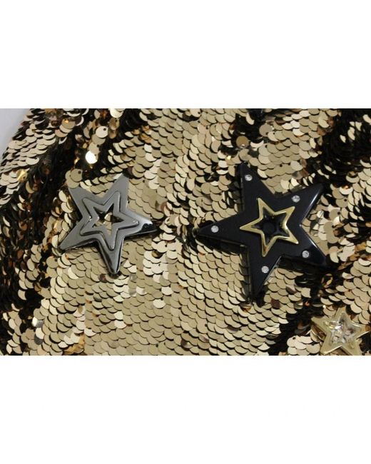 Dolce & Gabbana Natural Masterpiece Gold Sequined Crystal Swarovski Dress