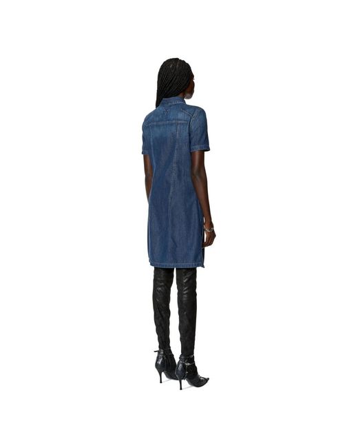 DIESEL Blue Shirt Dresses