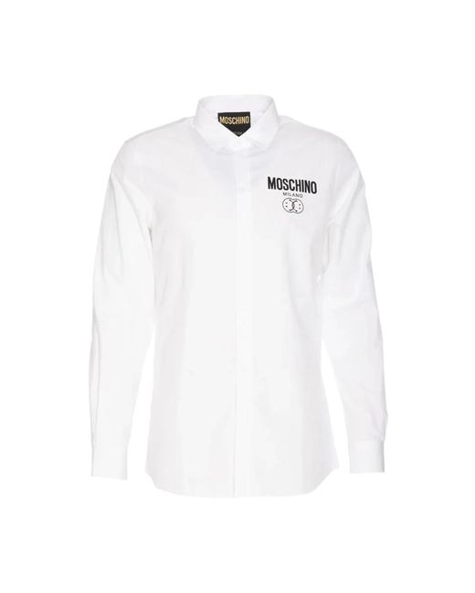 Moschino Klassisches französisches kragenhemd in White für Herren