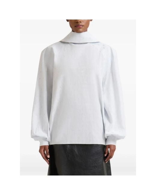 Marni Overhemden ,Blauw ,Katoen Blauwe Top Fashion Blouse in het Gray