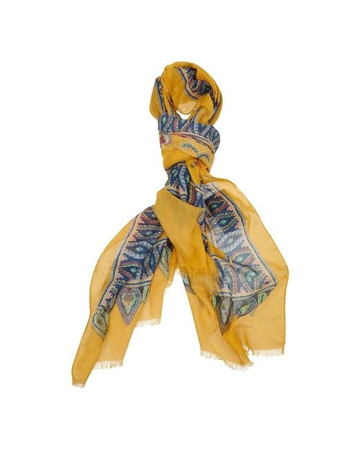 Etro Yellow Scarves for men
