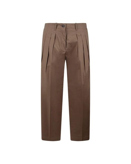 Nine:inthe:morning Brown Straight Trousers