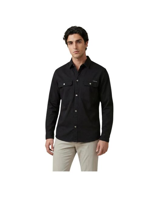 Calvin Klein Black Denim Shirts for men