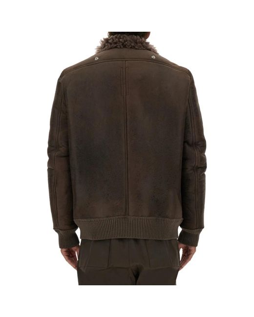 Rick Owens Brown Leather Jackets for men