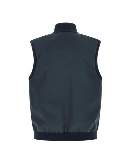 Brunello Cucinelli Jassen ,Blauw ,Nylon Nylon Vest Met Thermore Vulling in het Blue voor heren