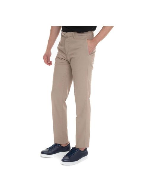 Kiton Broeken ,Katoen Chino Broeken in het Natural voor heren
