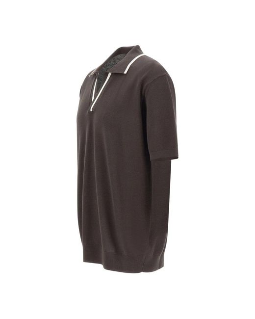 Paolo Pecora Black Polo Shirts for men