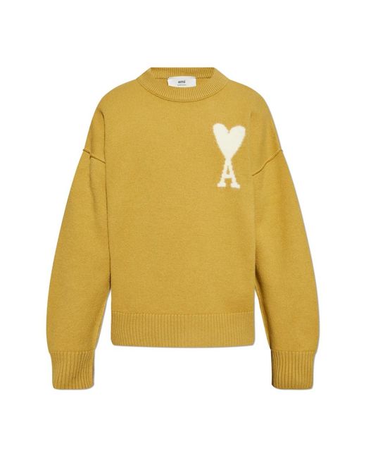 AMI Pullover mit logo in Yellow für Herren