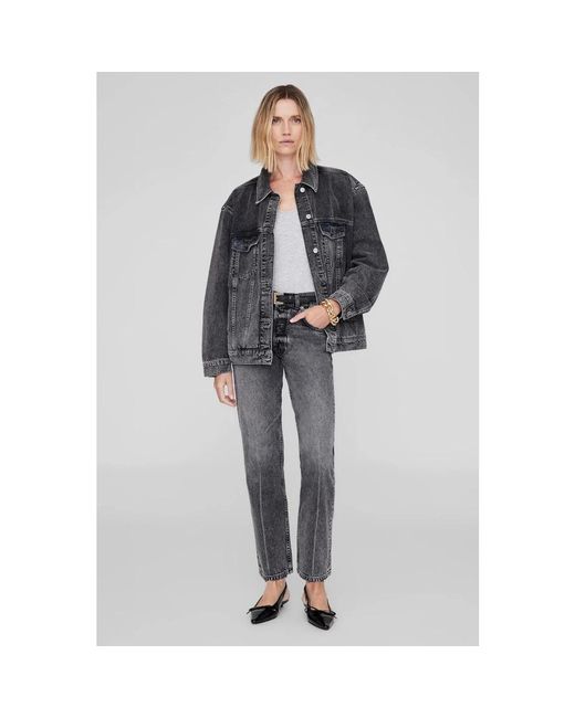 Anine Bing Gray Denim Jackets