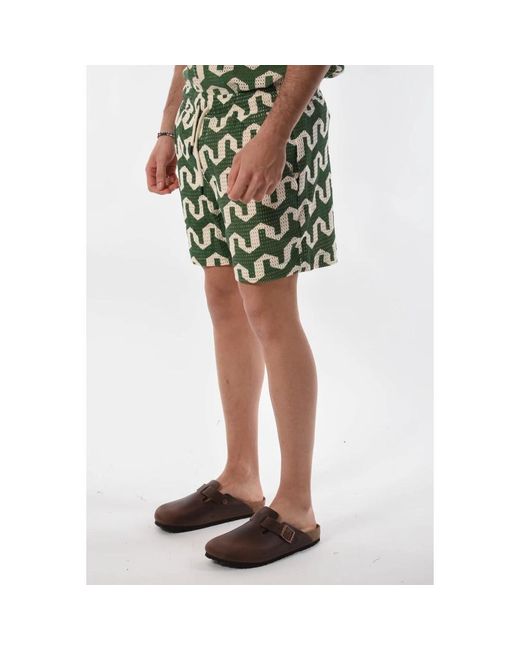 Oas Bermuda shorts aus baumwolle mit kordelzug in Green für Herren
