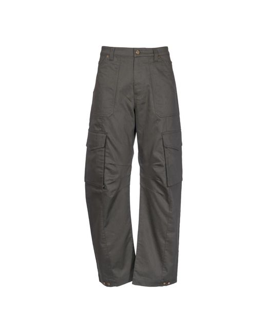 Golden Goose Deluxe Brand Gray Wide Trousers for men