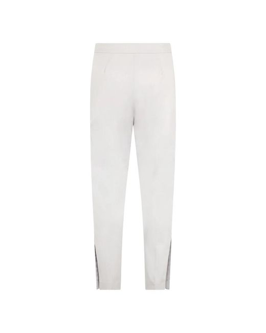 Moorer Edie Cropped Broek in het White