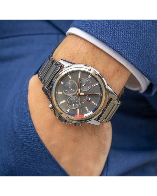 Tommy Hilfiger Mason Multifunction Watch in Metallic für Herren