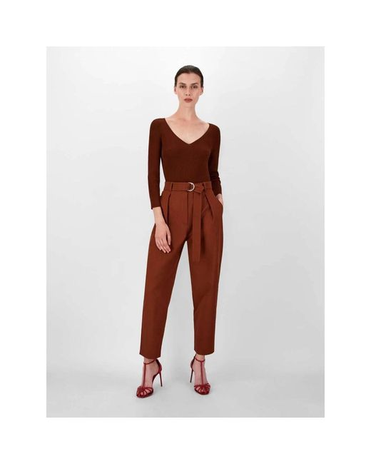 Max Mara Broeken ,Bruin ,Katoen Carrot Pants in het Brown