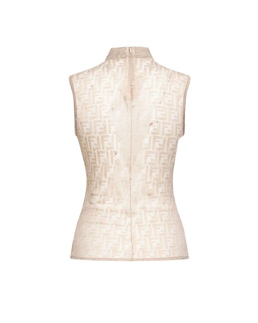 Fendi Tops ,Mou Top in het Natural
