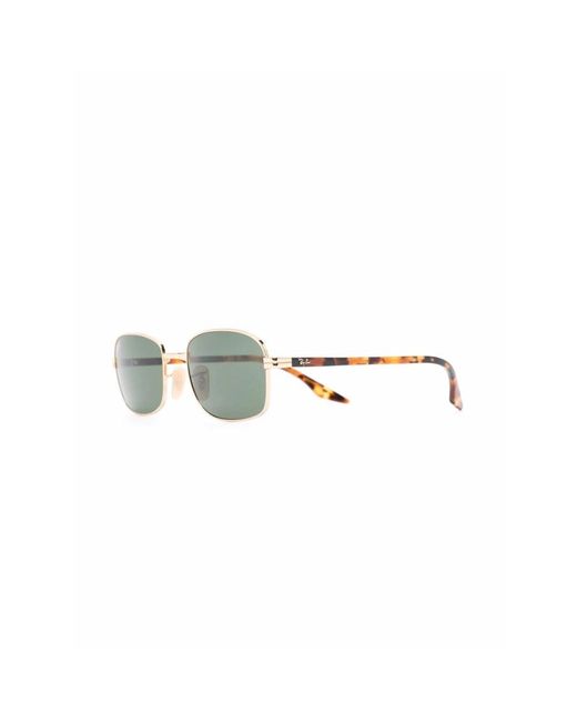 Ray-Ban Metallic Goldene sonnenbrille mit originalzubehör