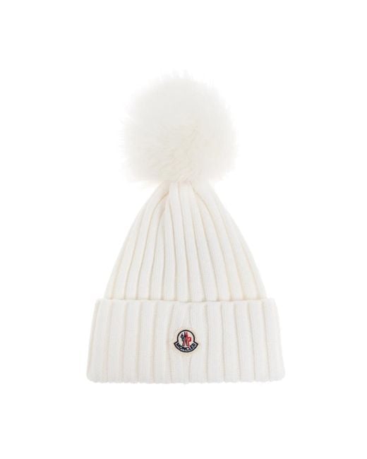 Moncler White Beanies