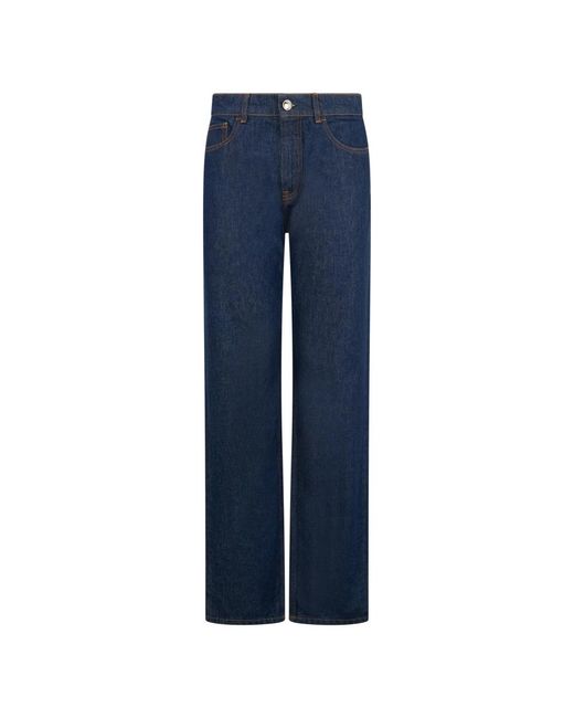 Moorer Blue Straight Fit Jeans